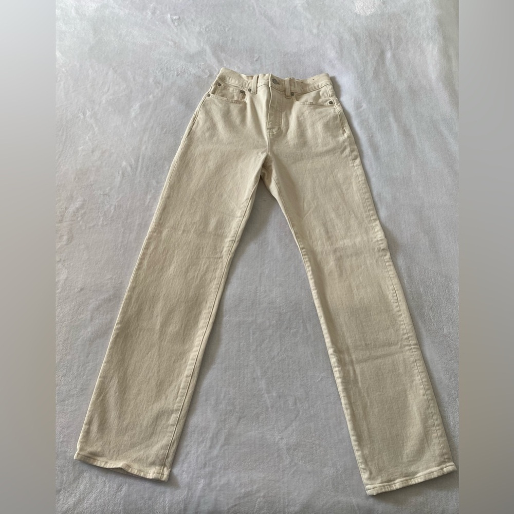 Madewell Cream 90’s Straight Jeans‎ Size 25